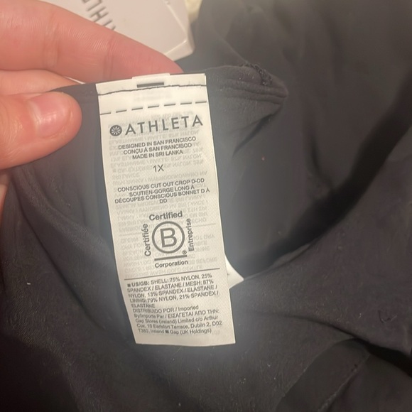 Athleta conscious cut out crop D DD sports bra NWT - Picture 4 of 4